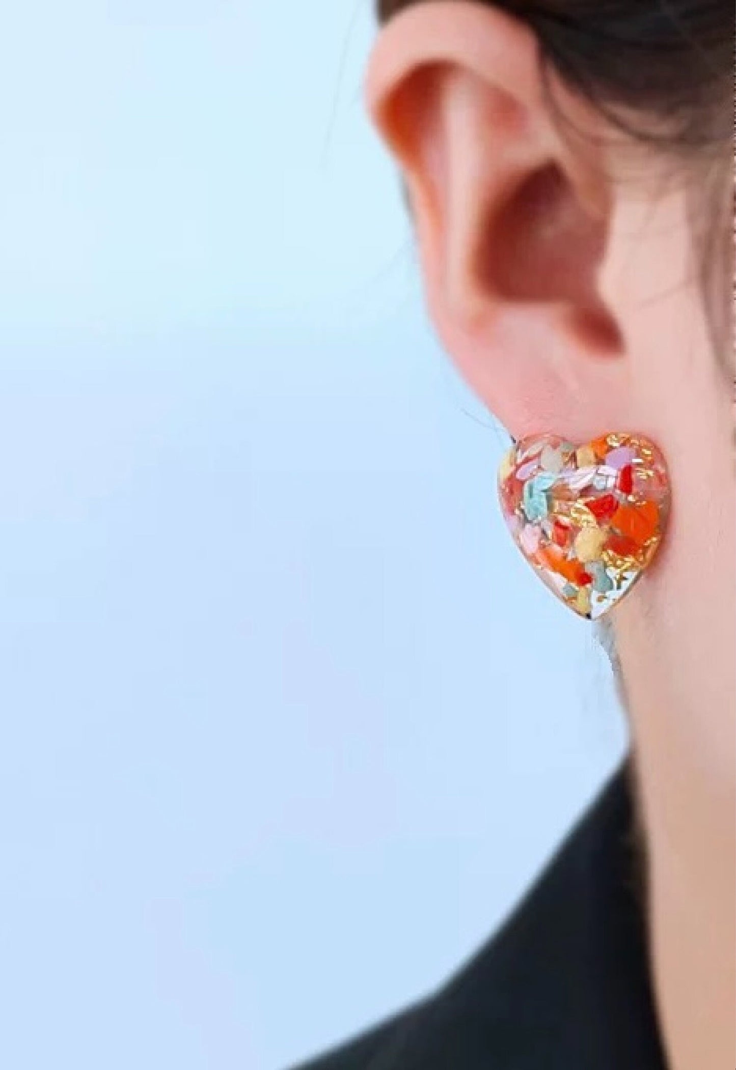 Handmade Dry Flower Leaf Jewelry | Pressed Botanical Gold Foil Earrings