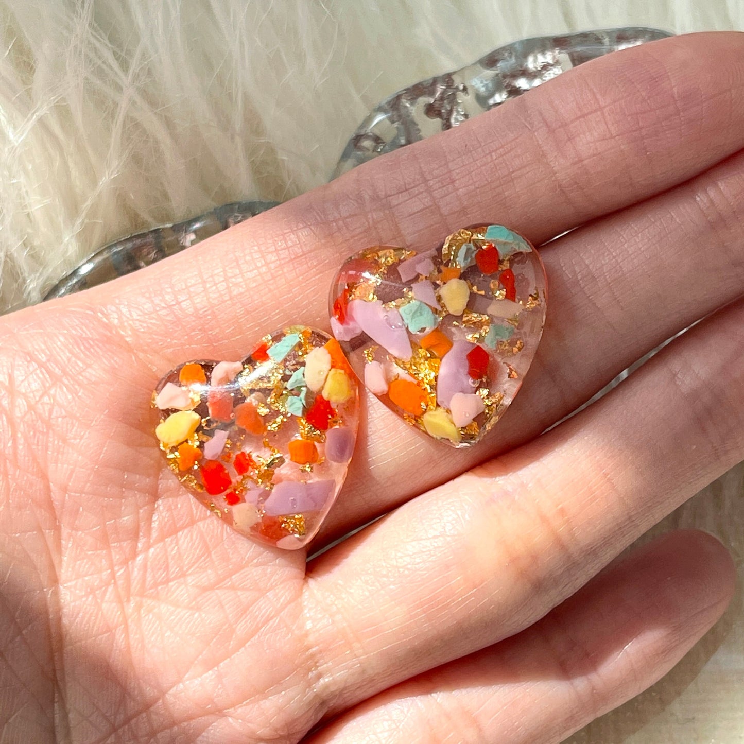 Handmade Dry Flower Leaf Jewelry | Pressed Botanical Gold Foil Earrings