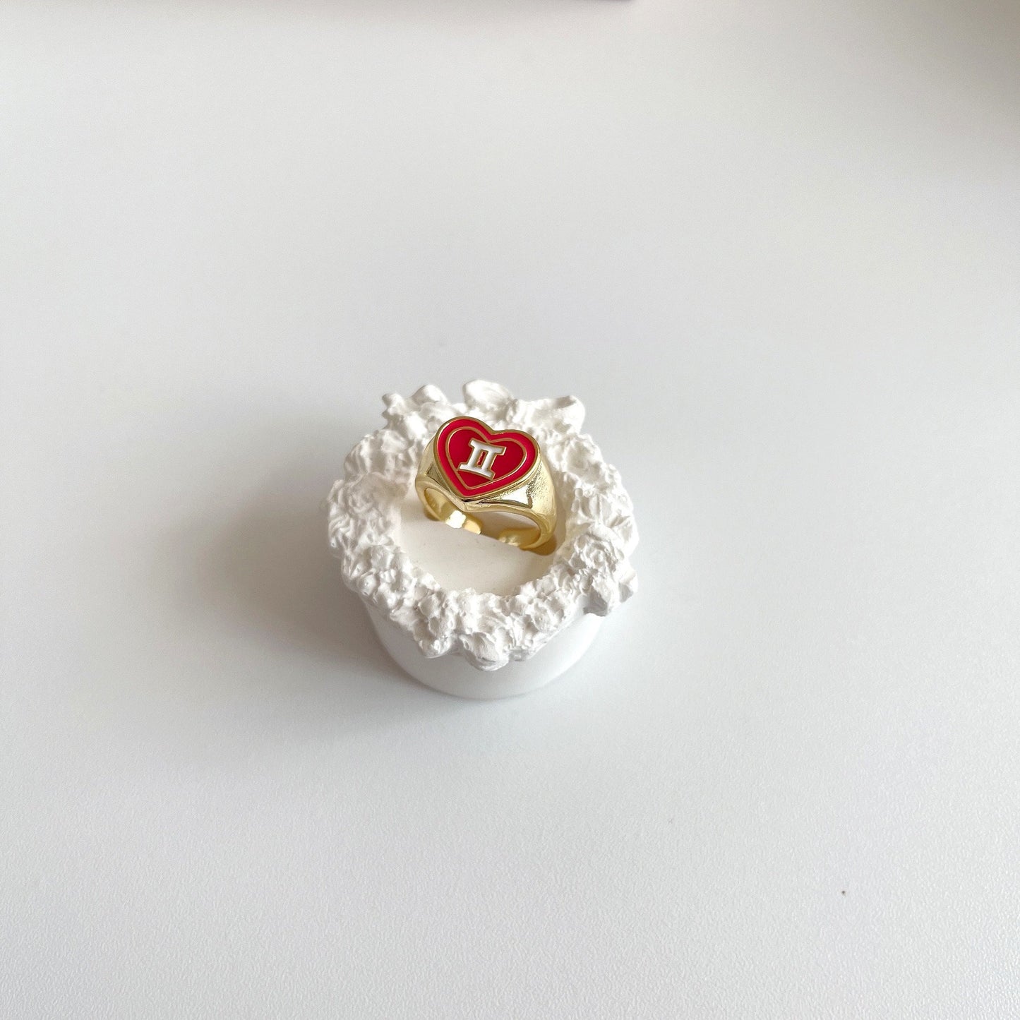 Zodiac Sign Horoscope Heart Chunky Ring - Zodiac Statement Birthday Ring Gift