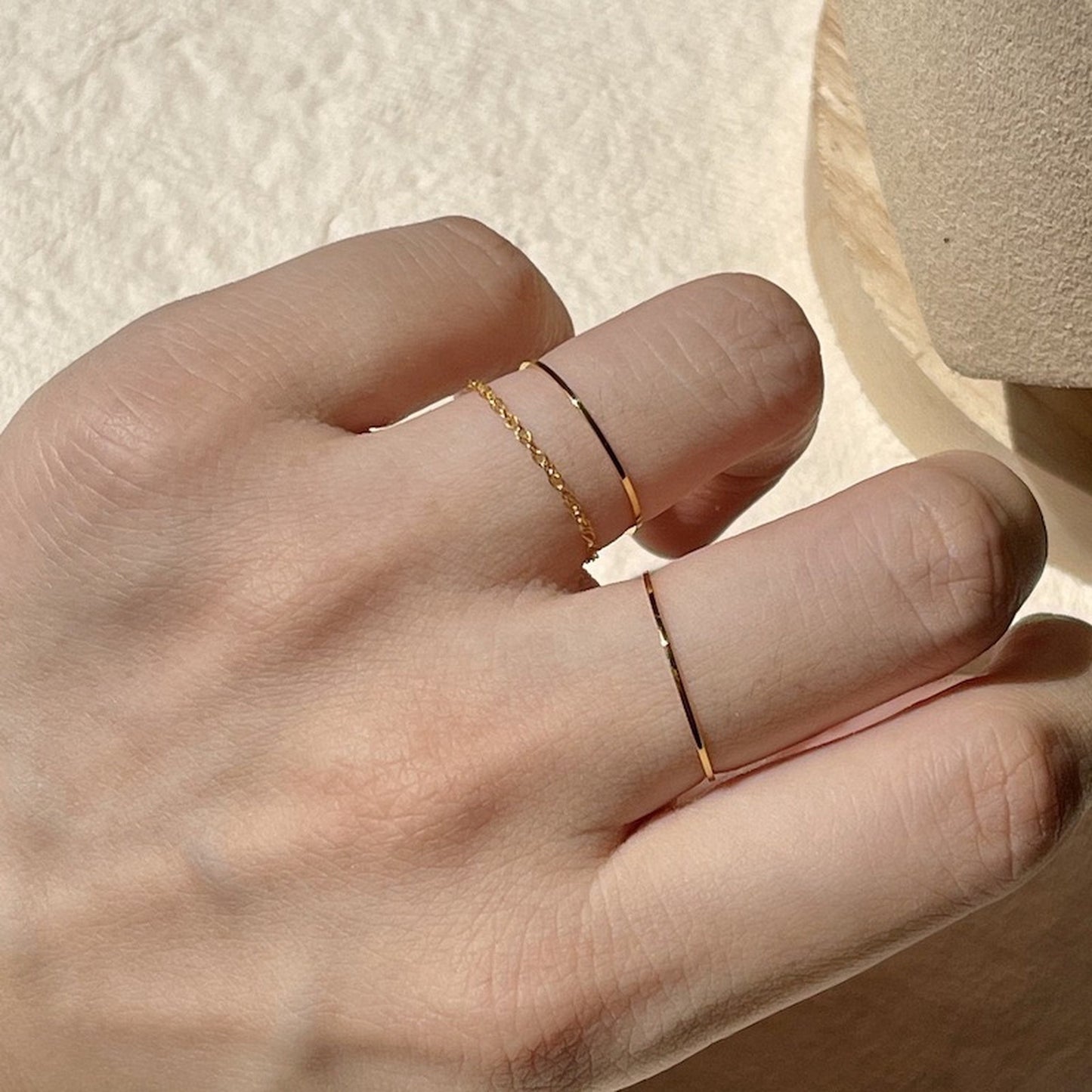 Dainty Ultra Thin Midi Knuckle Ring - Simple Gold Band Minimalist Rings