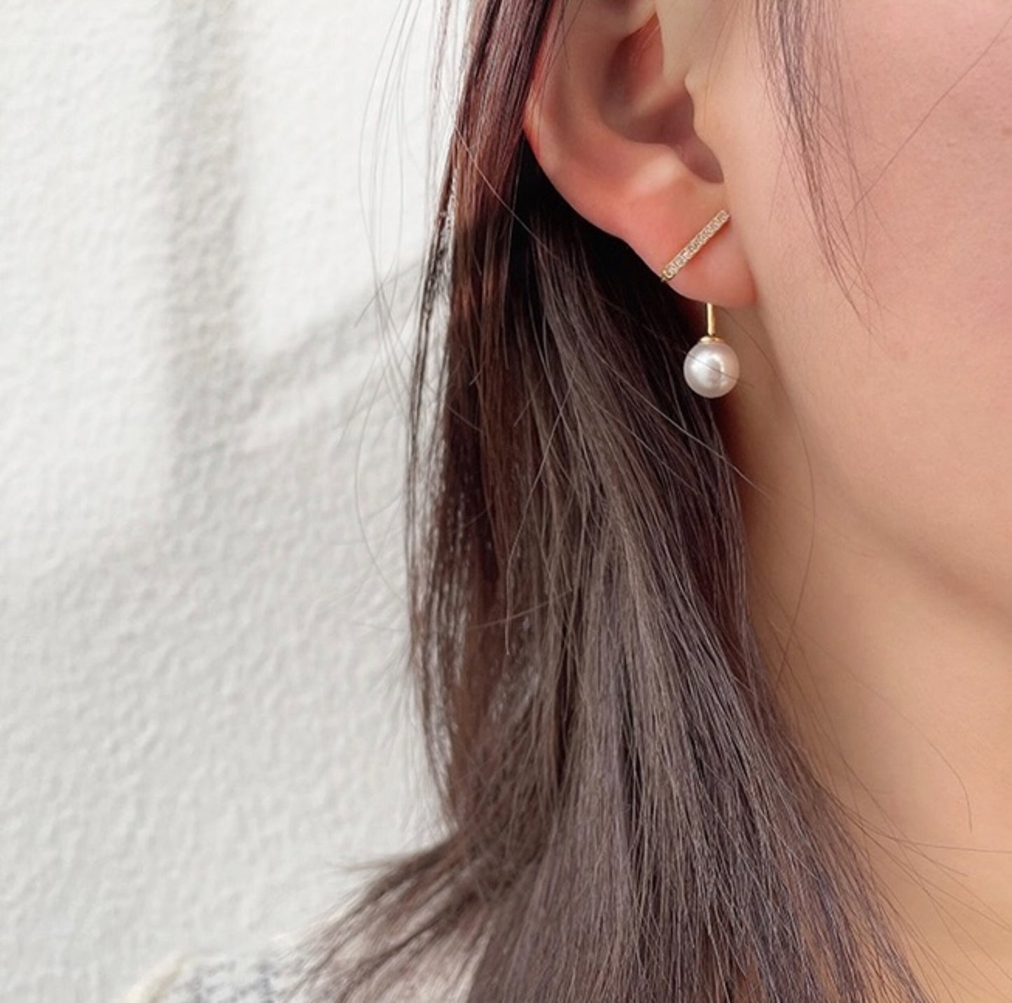 No pierce pearl drop earrings, No piercing clip on earrings, Black ivory pearl minimalist earrings, Non pierced bridesmaid wedding earrings