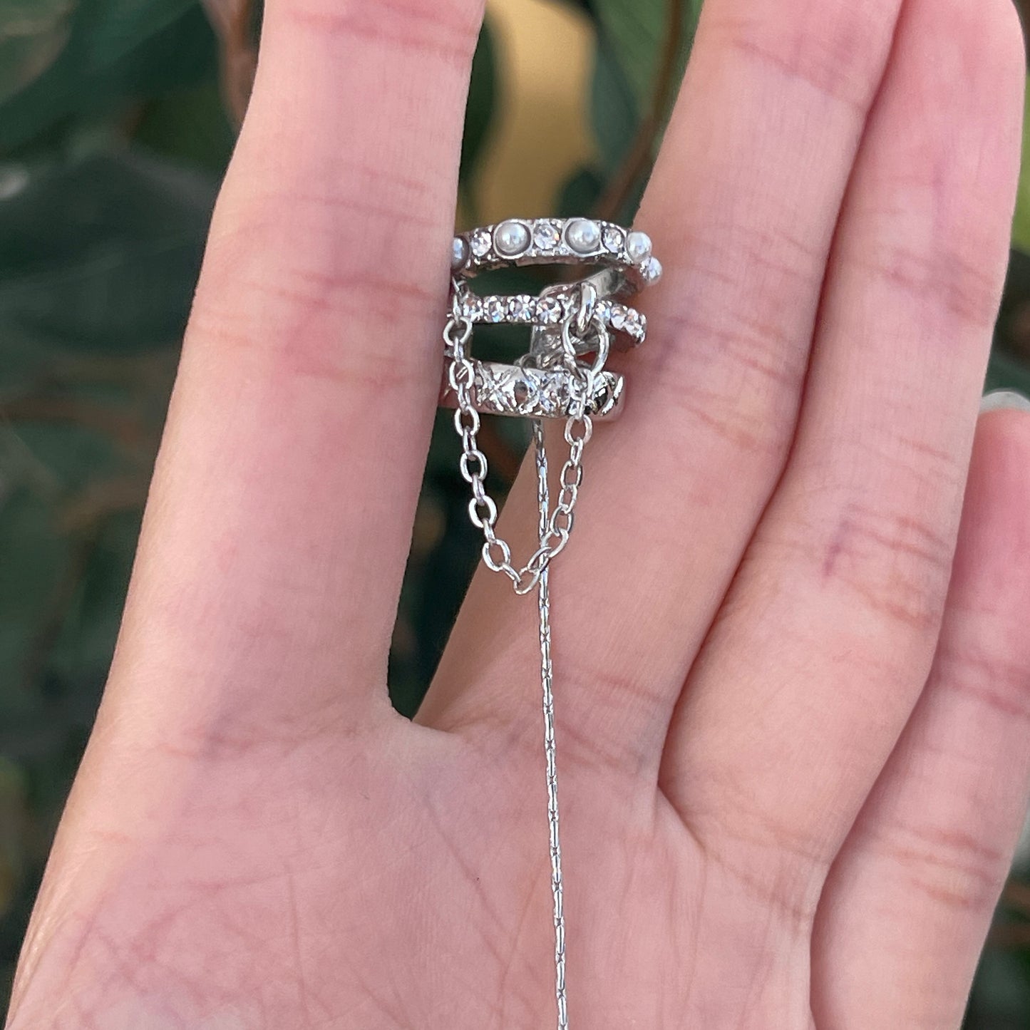 Multi Layer No Piercing Ear Cuff - Gold Tassel Ear Climber - Long Dangle Ear Cuff Clip - Conch Helix Ear Jacket