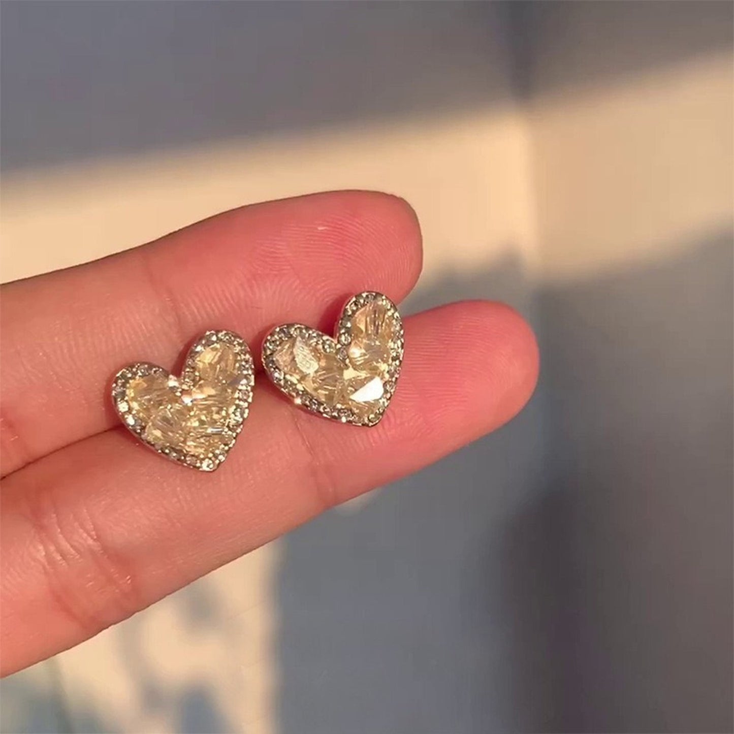 Lemon Quartz Yellow Raw Crystal Stud Earrings | Sweetheart Gold Lace Dainty Stud
