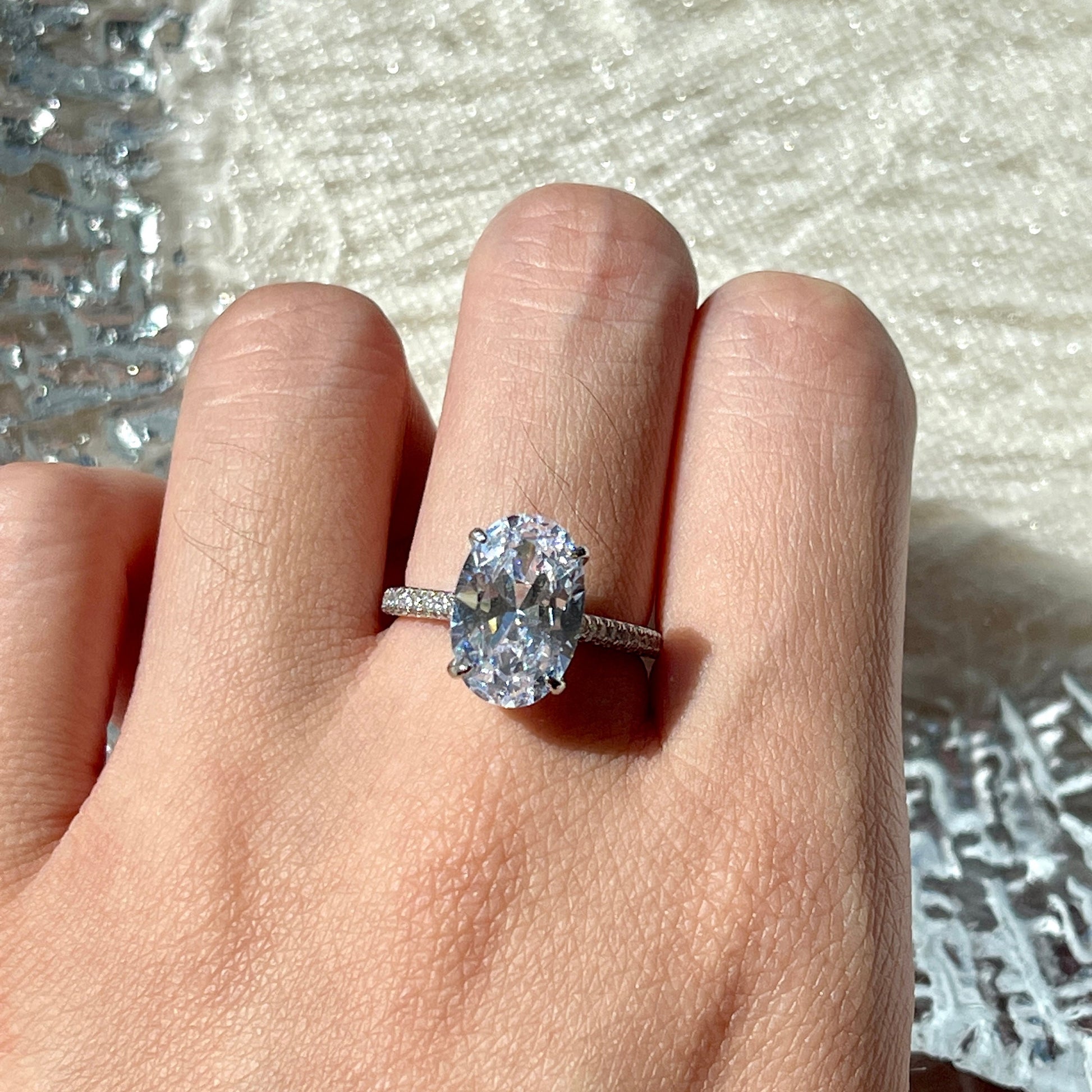 Oval cut Engagement Ring, Carat Art Deco Diamond Ring, Promise Eternity Ring, Solitaire Bridal Wedding Ring, Celebrity Ring, Gift for Her